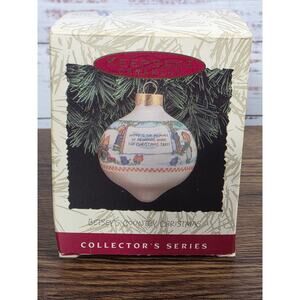 Vintage Hallmark Betsey's Country Christmas Satin Ornament Collector's w/Box